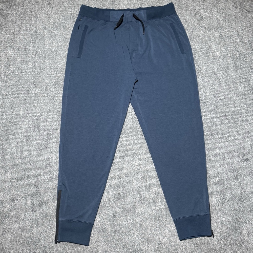 Tommy John Go Anywhere Collection Lounge Jogger‎ Pants Large Navy Blue 34x28